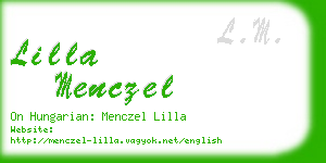 lilla menczel business card